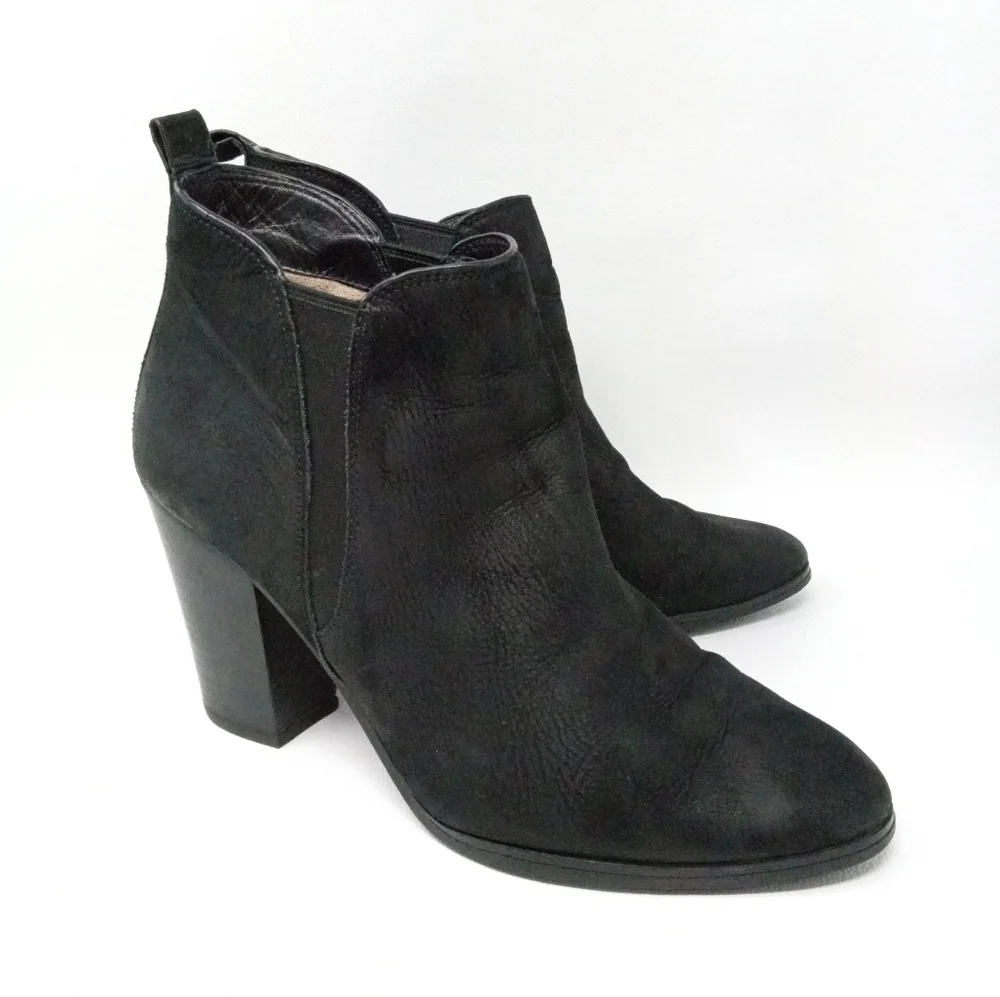 Michael Kors Back Leather Heeled Pull On Ankle Boots, Women's Size 9.5